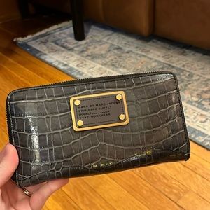 Marc by Marc Jacobs gray snake print wallet